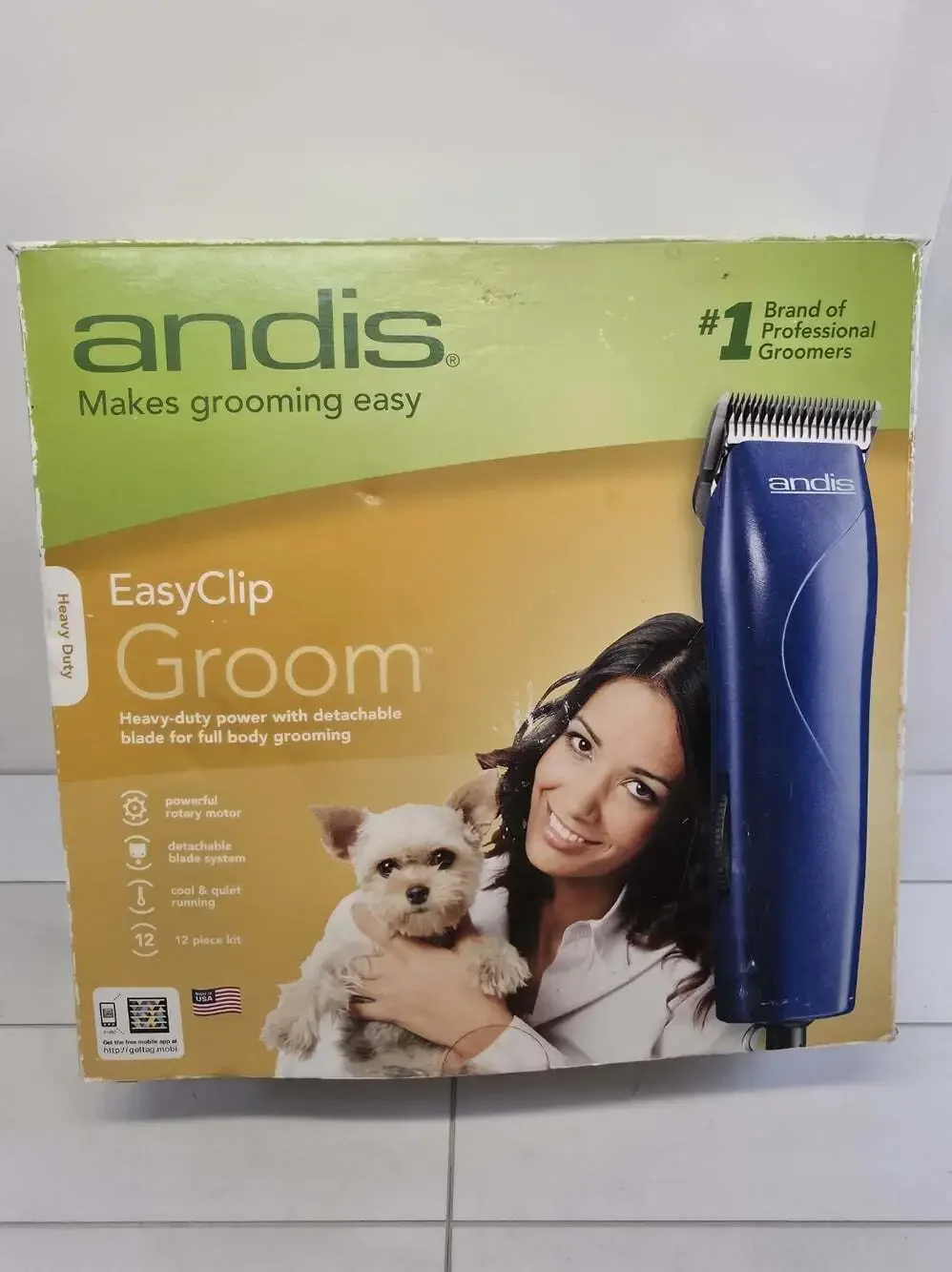 Andis EasyClip Groom Detachable Blade Clipper Kit MBG-2 Heavy Duty